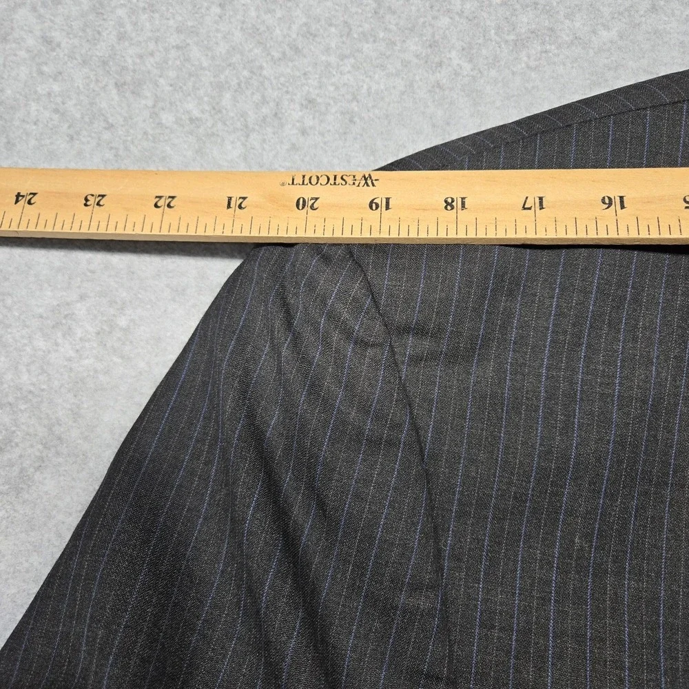 Chaps Ralph Lauren Blazer‎ Mens Large Gray Pinstripe 2 Button Sport Coat
